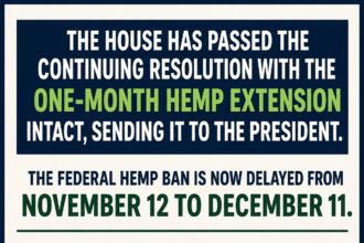 BREAKING: Congress Sends Hemp Extension to the President