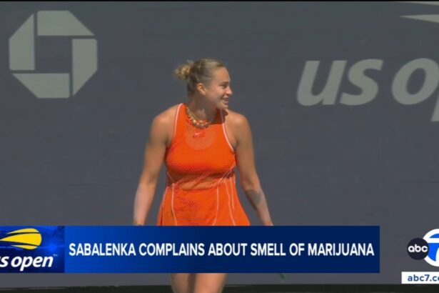 Aryna Sabalenka complains about the smell of marijuana during her US Open match